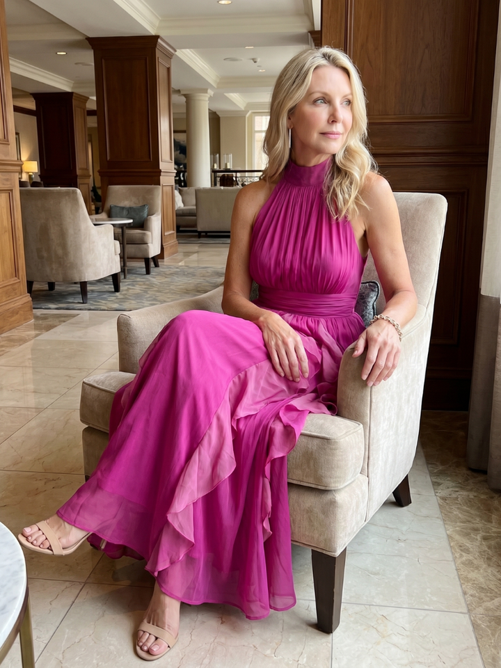 The Lysandra Ruffle Maxi Dress