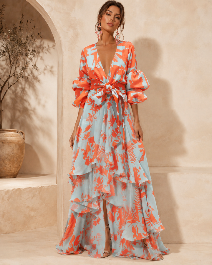 Coral Garden Dress
