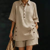 Women's Summer Relaxed Fit Top and Shorts Set