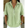 Women's Casual Striped Short-Sleeve Shirt