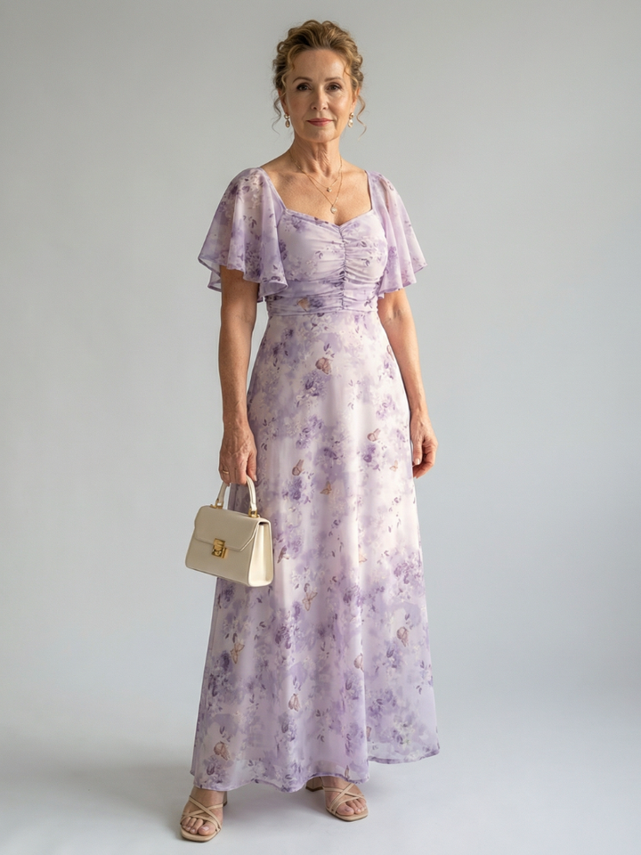 The Faye Flutter Sleeve Dress