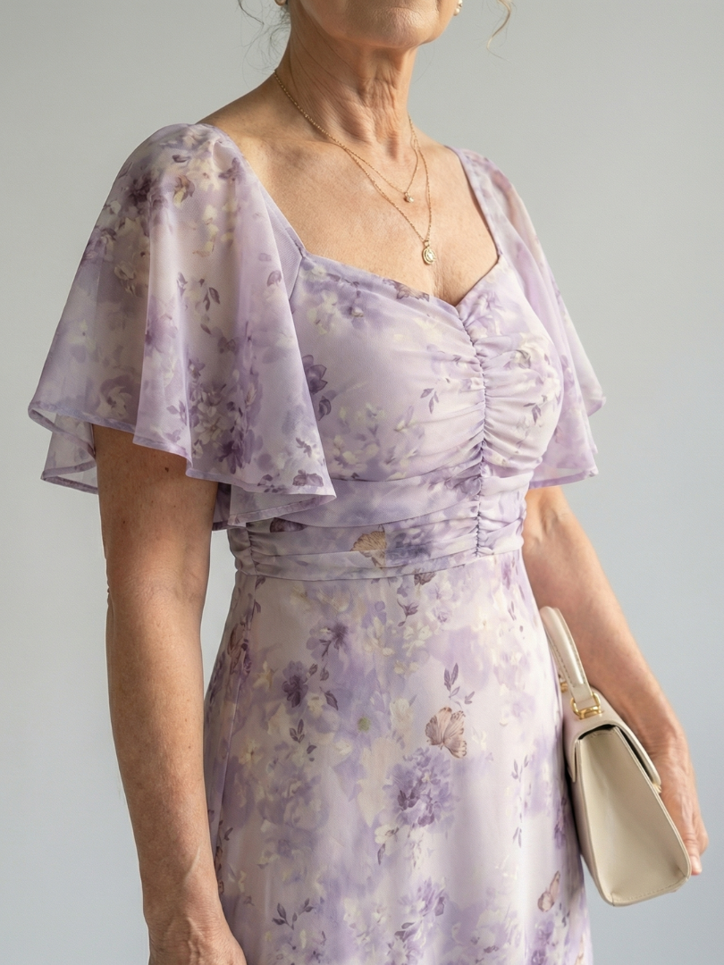 The Faye Flutter Sleeve Dress