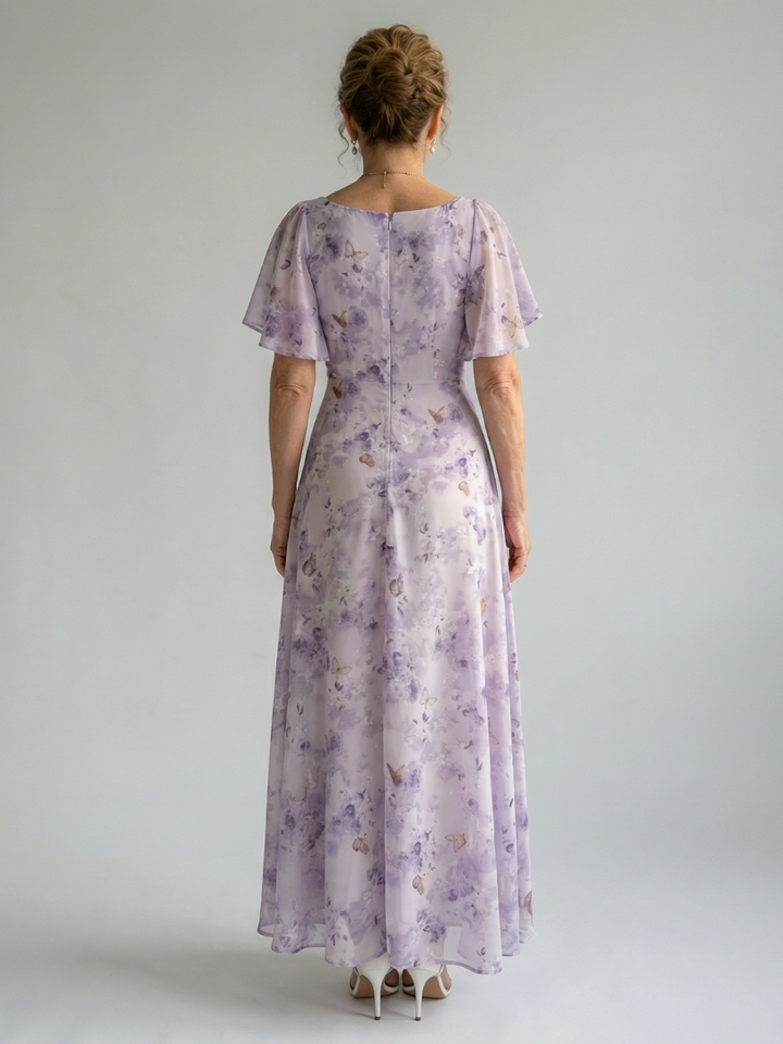 The Faye Flutter Sleeve Dress