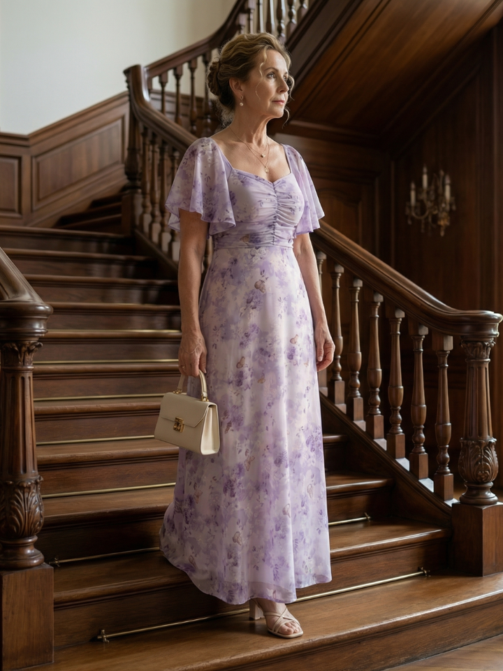 The Faye Flutter Sleeve Dress