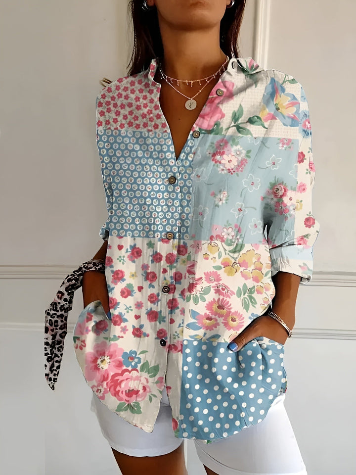 Lorna | Floral Button-Up Blouse