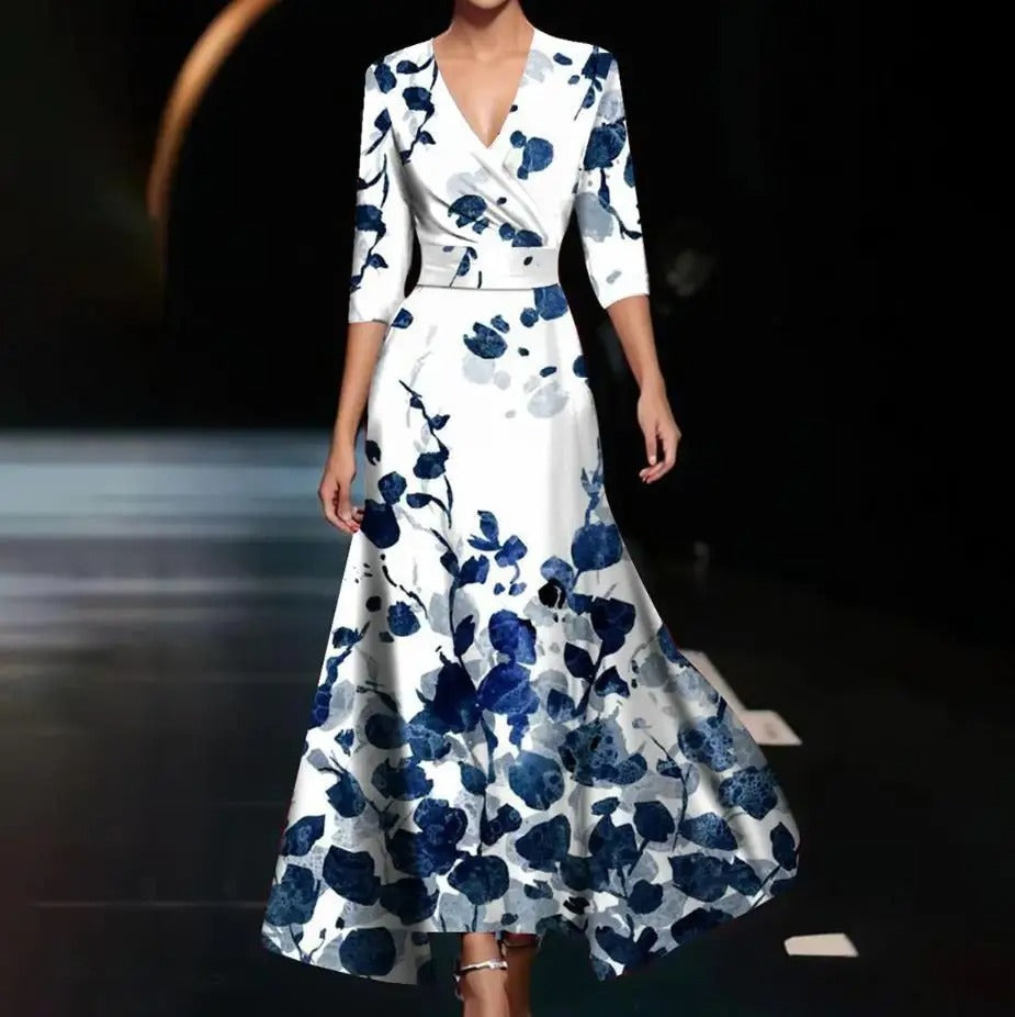 Chic Dress with Floral Print