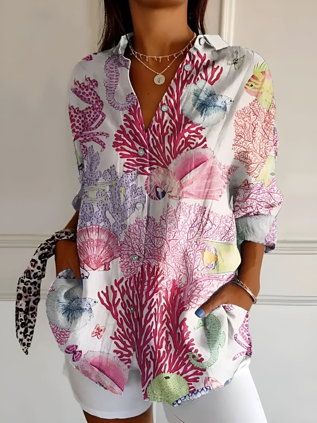 Lorna | Floral Button-Up Blouse